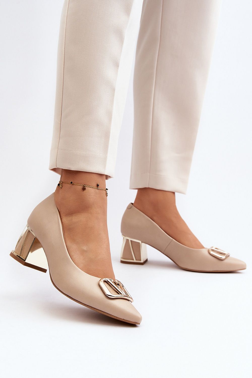 Pumps met dikke hak model 192299 Step in style
