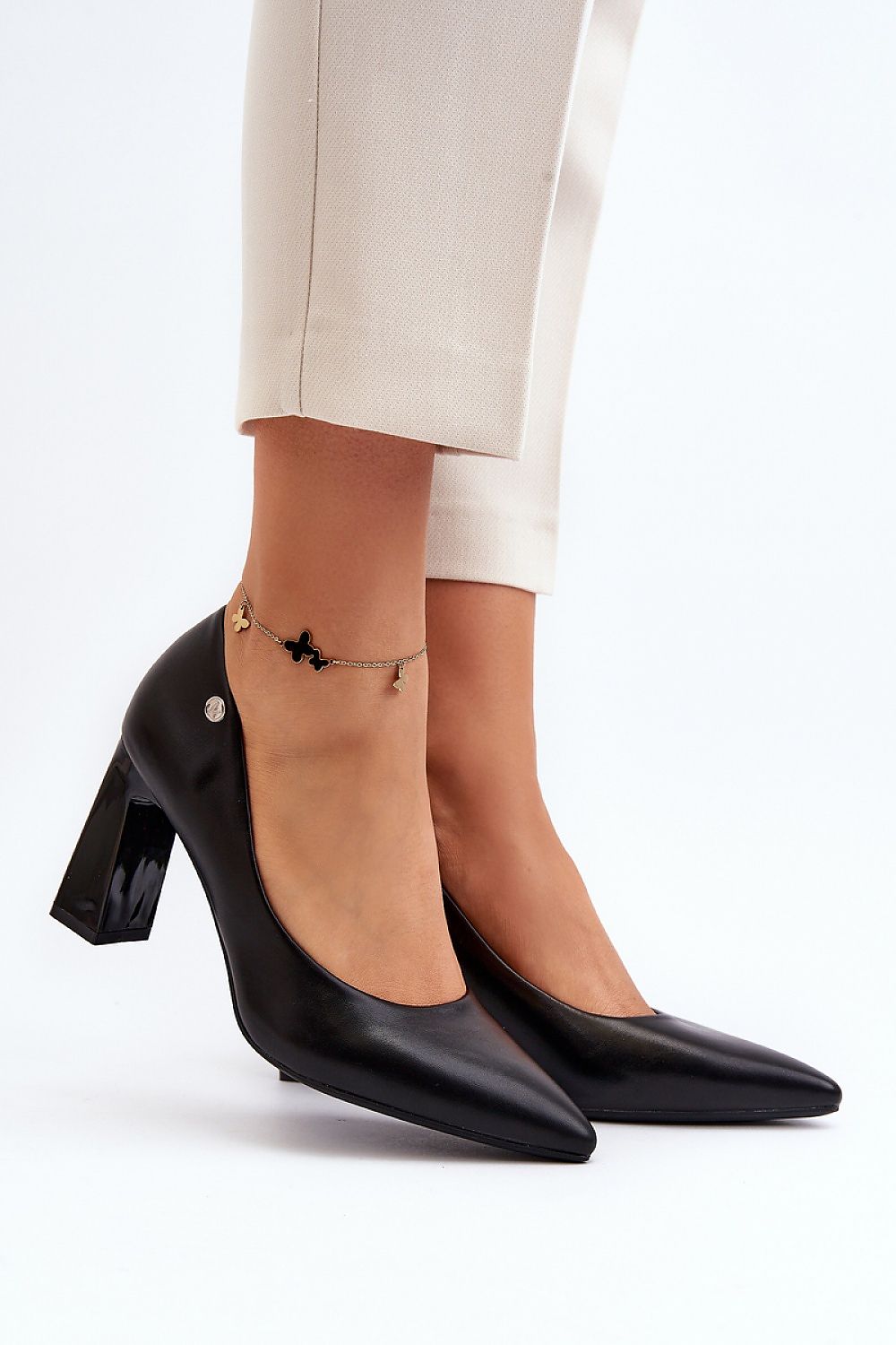 Pumps met dikke hak model 193381 Step in style