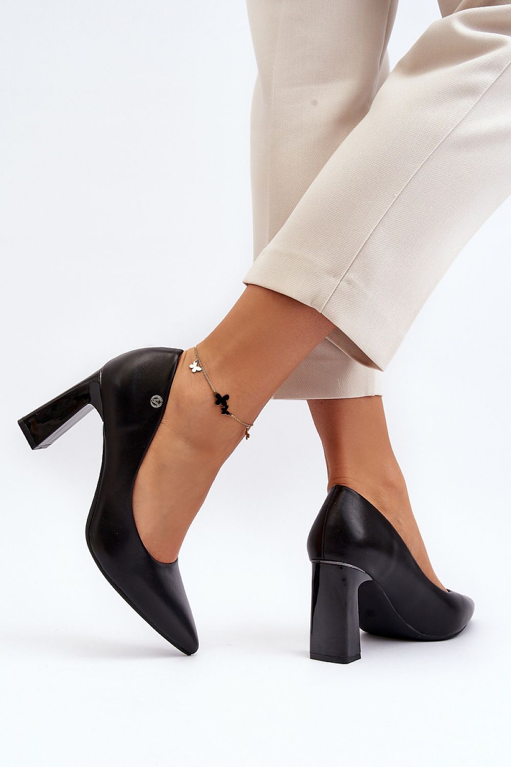 Pumps met dikke hak model 193381 Step in style