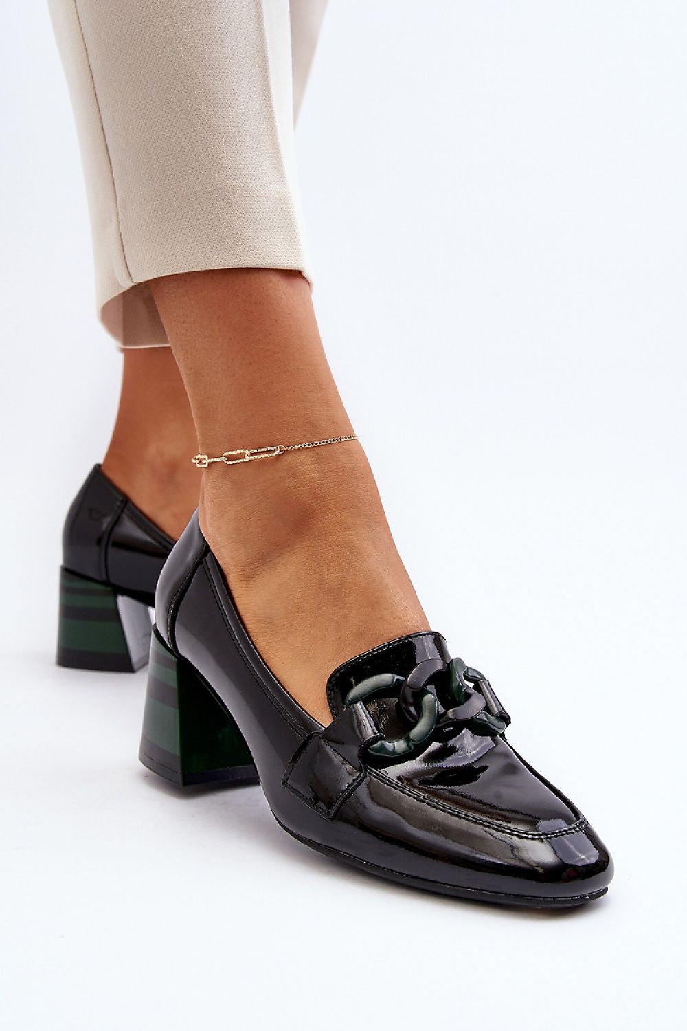 Pumps met dikke hak model 193921 Step in style