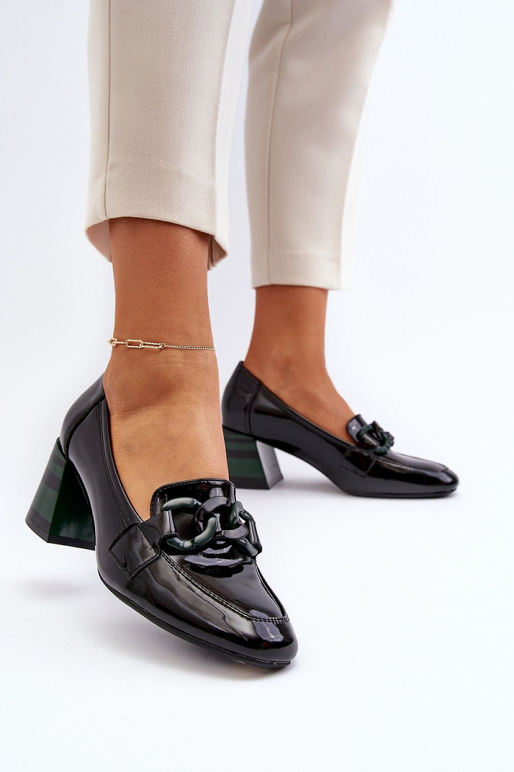 Pumps met dikke hak model 193921 Step in style