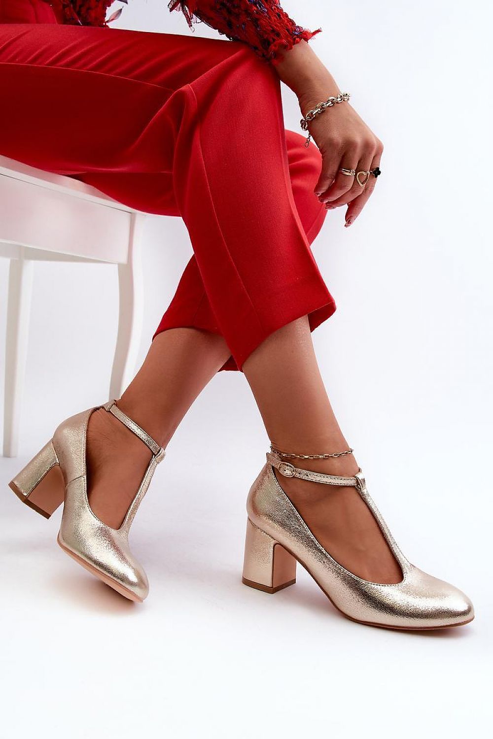 Pumps met dikke hak model 197241 Step in style