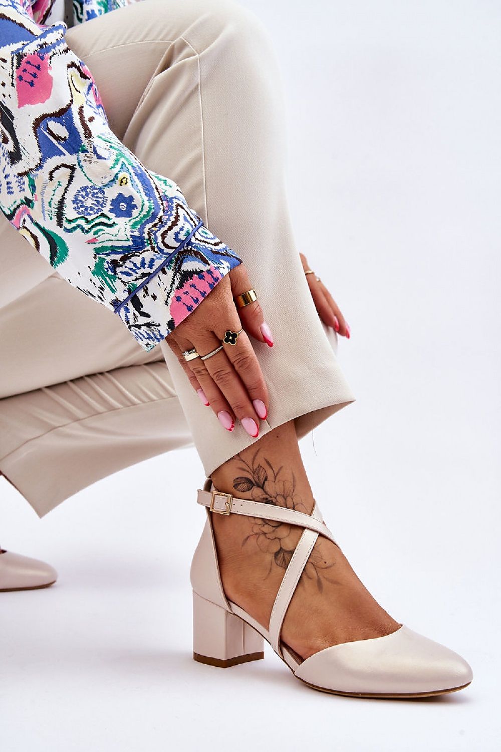 Pumps met dikke hak model 176236 Step in style