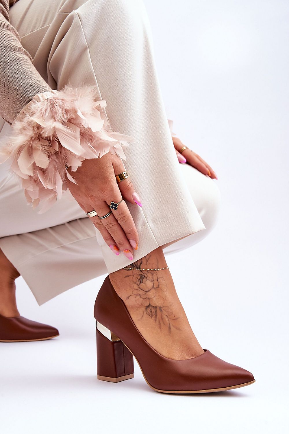 Pumps met dikke hak model 177683 Step in style