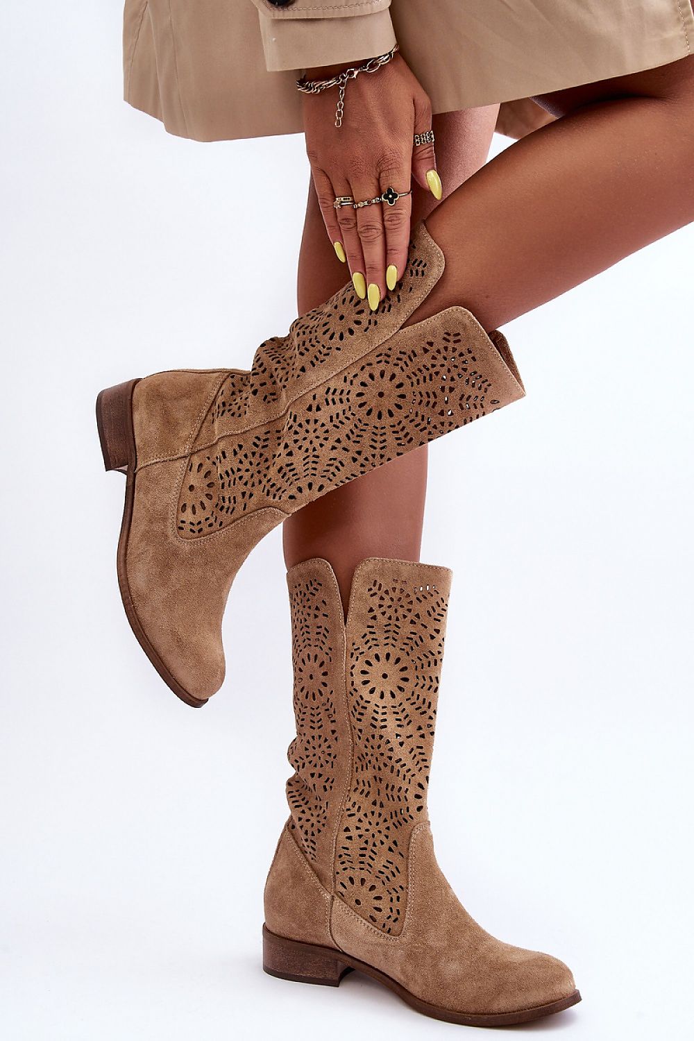 Opengewerkte laarzen model 184036 Step in style