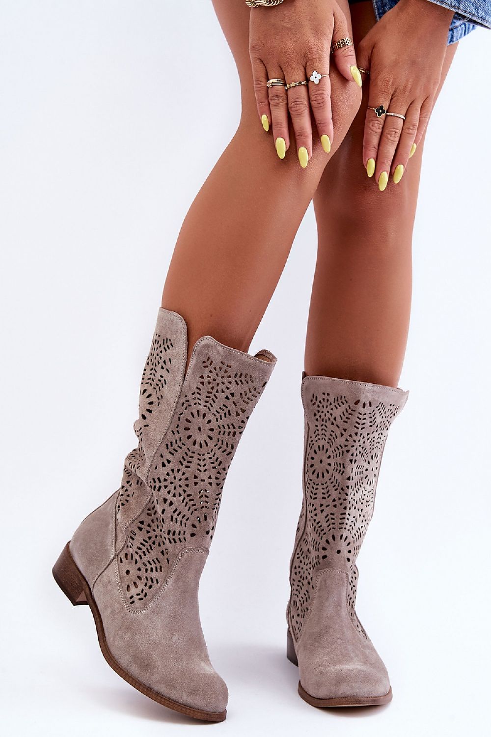 Opengewerkte laarzen model 184037 Step in style