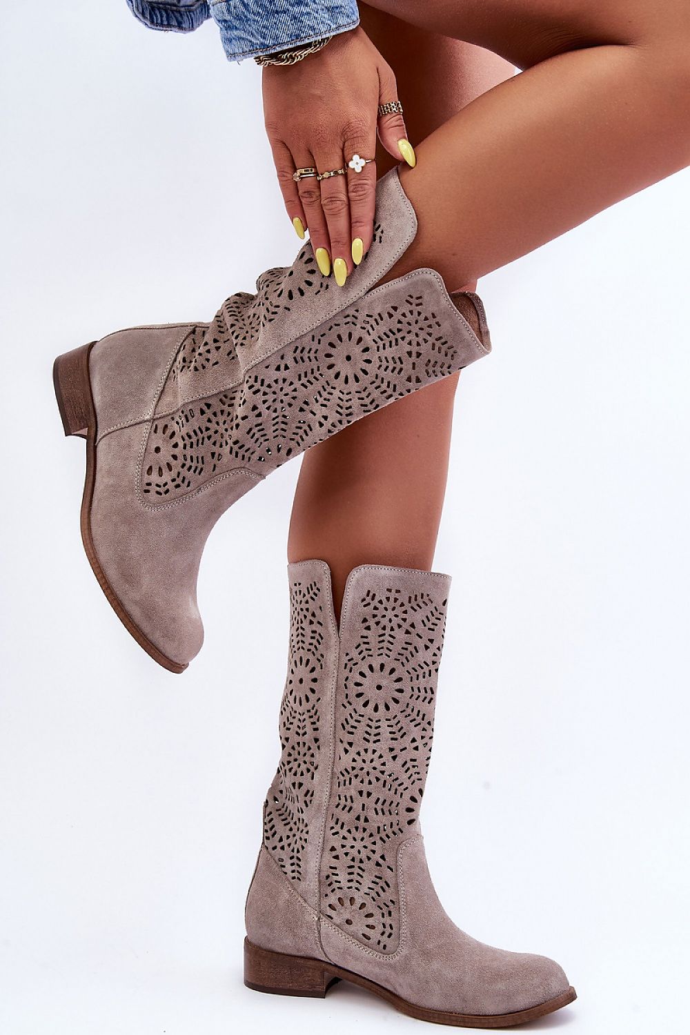 Opengewerkte laarzen model 184037 Step in style